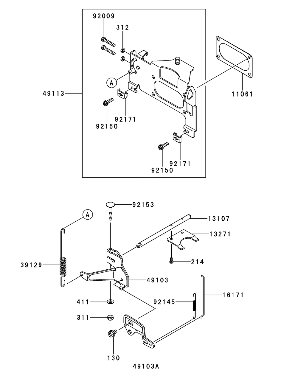 Kawasaki Fx1000-S09 Control Equipment Diagram and Parts List for M72-KW (53BI8CT8050-37HP)(2011 & After) Cub Cadet Lawn Tractor
